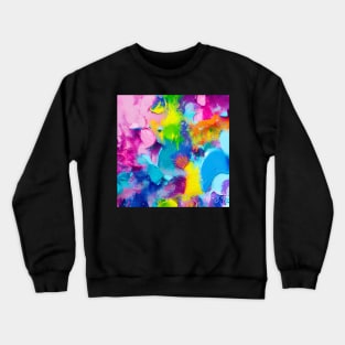 Abstract color hand painted with cool colors inspiring and wonderful pastel bright, friendly colours, beautiful, light lovely colors Crewneck Sweatshirt